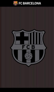 Drap-de-plage-jacquard-en-coton-90-x-170-cm-fc-barcelona-ecusson-gris