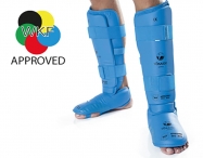 Protege-tibias-et-pieds-karate-tokaido-bleu-taille-l-approuve-wkf