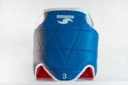 Dorawon-plastron-de-taekwondo-busan-taille-4-rouge-et-bleu