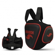 Dorawon-bouclier-de-protection-sparring-lopburi-noir-et-rouge