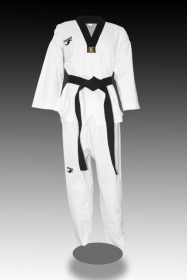 Dorawon-dobok-taekwondo-brode-fight-taille-150-cm-col-noir