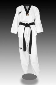Dorawon-dobok-taekwondo-brode-rice-taille-160-cm-col-noir