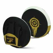 Dorawon-paire-de-pattes-dours-ronde-en-cuir-phoenix-noir-et-or